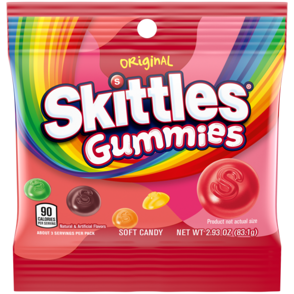 SKITTLES Wild Berry Gummies Candy Sharing Size Bag, 12 oz